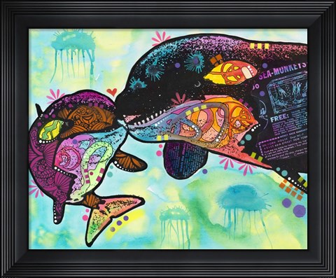 Framed Love as large as a whale Print
