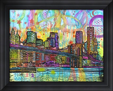 Framed NYC-Brooklyn Bridge Print
