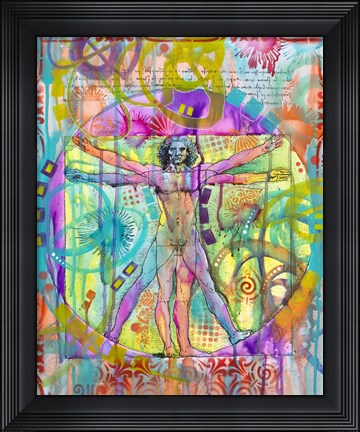 Framed Vitruvian Man Print