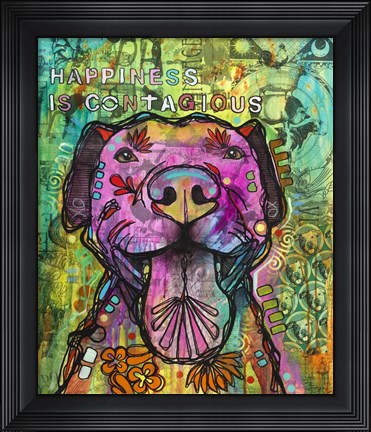 Framed Happiness is Contagious Print