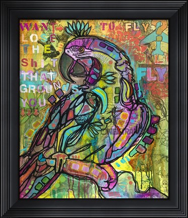 Framed Want to Fly Print