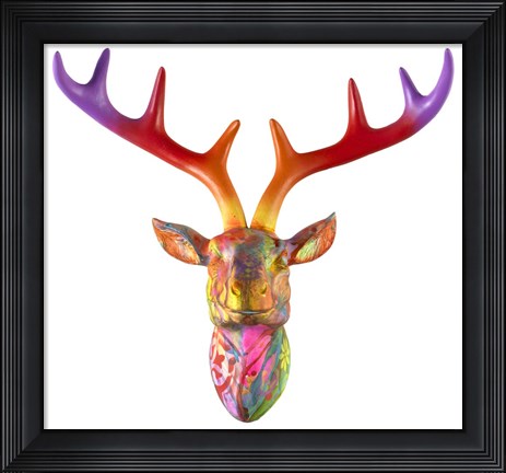 Framed Deer Bust Print