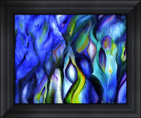 Framed Blue Genesis Print