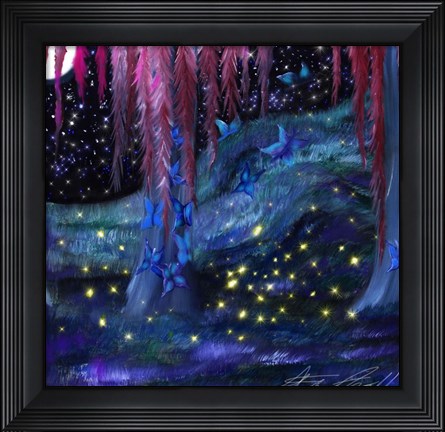 Framed Firefly Night Print