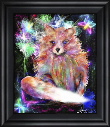 Framed Galaxy Baby Fox Print