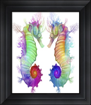 Framed Two Seahorse Print