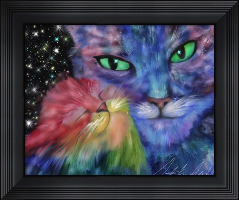 Framed Star Cats Print