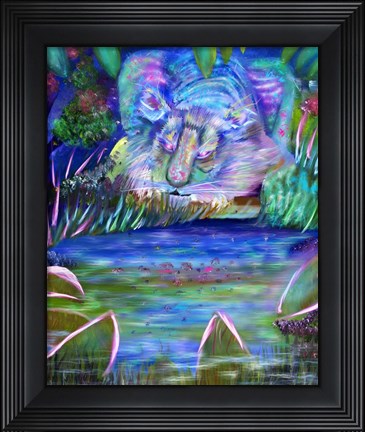 Framed Tiger In The Forest Print