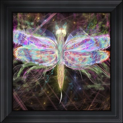 Framed Dragonfly Latern Print
