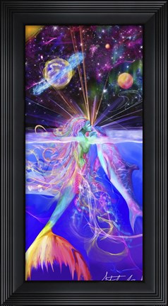 Framed Dolphin Kiss Print