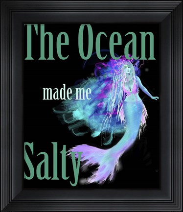 Framed Ocean Made Me Salty Print