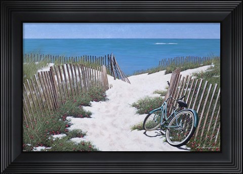 Framed Beach Bike Print