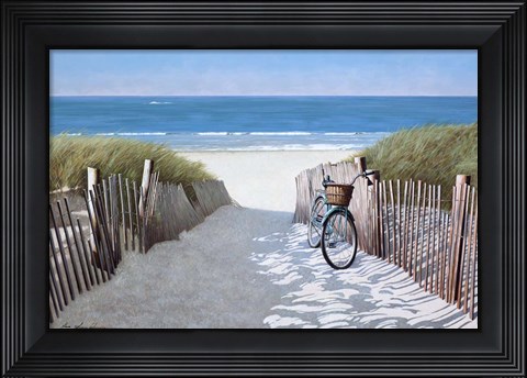 Framed Beach Bike 2 Print
