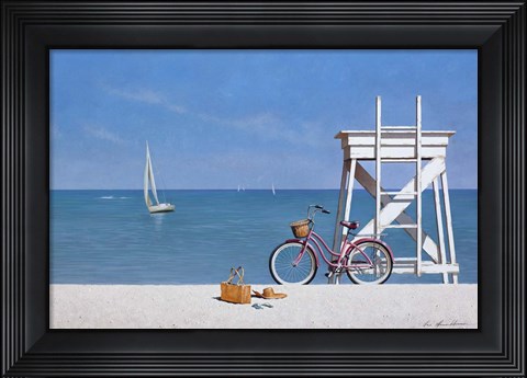 Framed Beach Bike 3 Print