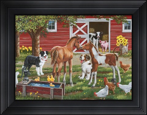Framed Welcoming The New Pony Print