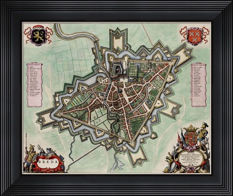Framed Breda Holland 1649 (Atlas Van Loon) Print