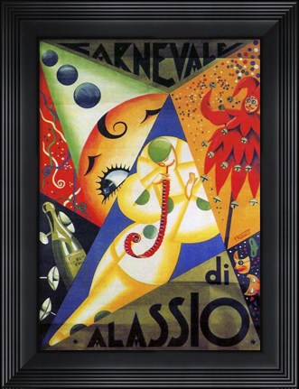 Framed Cavneval di Alassio Print