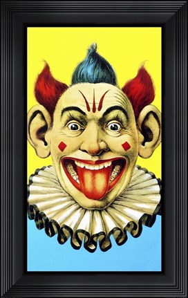 Framed Circus Clown Print