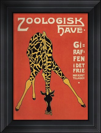 Framed Copenhagen Zoo Print