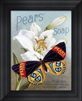 Framed Pears&#39; soap Print