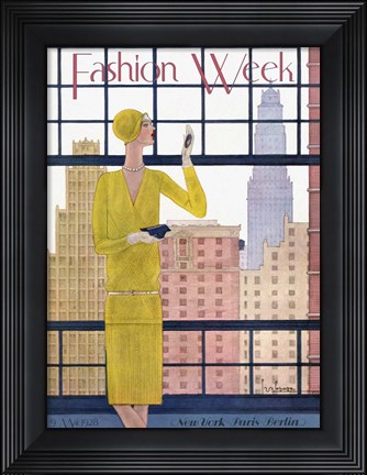 Framed Fashion Week 1928 Print