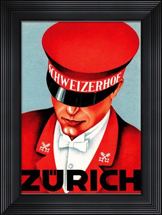 Framed Hotel Schweizerhof Zurich Switzerland? Print