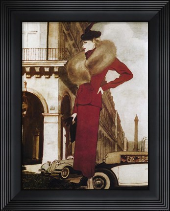 Framed L&#39;Autodynamique 1937 Print