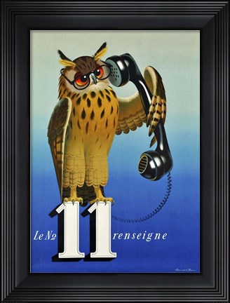 Framed Switz 1921 Phone Co Print