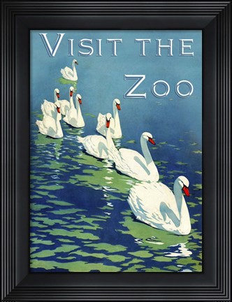 Framed Visit the Zoo Print