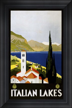 Framed Italian Lakes Print