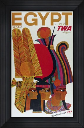 Framed Egypt Fly TWA Print