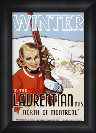 Framed Winter in the Laurentian Mts. Print