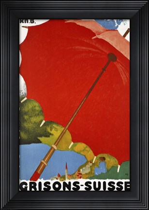 Framed Grisons Suisse Print
