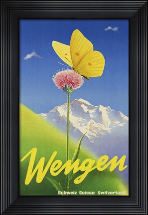 Framed Wengen Print