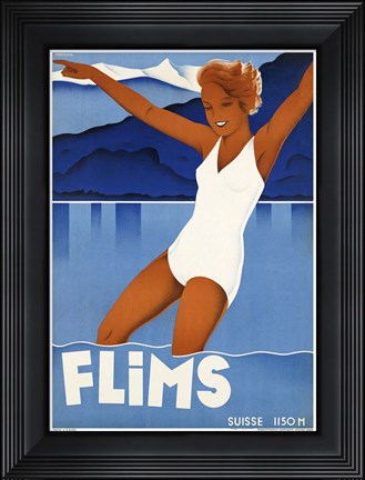Framed Flims Suisse Print