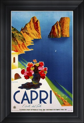 Framed Capri L'Isola del Sole 2 Print