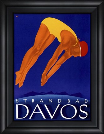 Framed Strandbad Davos Print