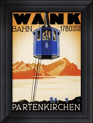 Framed Wank Bahn 1780 Print