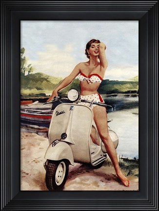 Framed Vespa Print