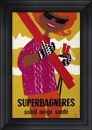 Framed Superbagneres Print