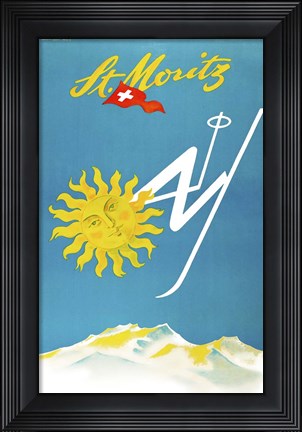 Framed St. Moritz Print