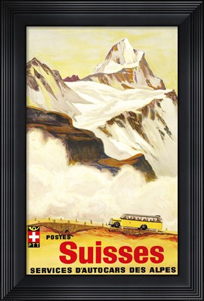 Framed Postes Suisses Print