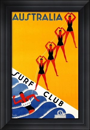 Framed Australia Surf Club Print