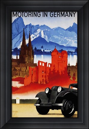 Framed Motoring in Germany Print