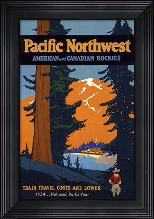 Framed American &amp; Canadian Rockies Print