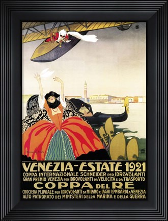 Framed Venezia Estate 1921 Print