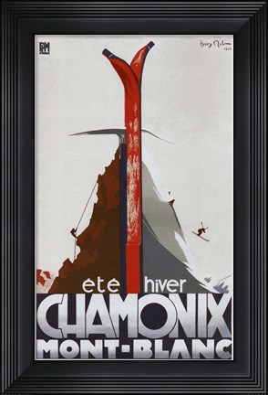 Framed Chamonix Mont Blanc Print