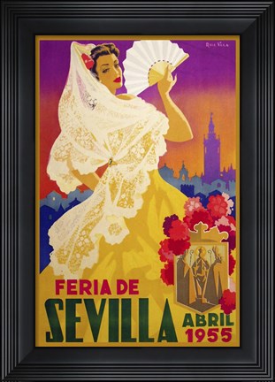 Framed Feria De Sevilla 1955 Print