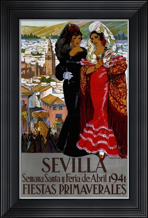 Framed Sevilla 1941 Print