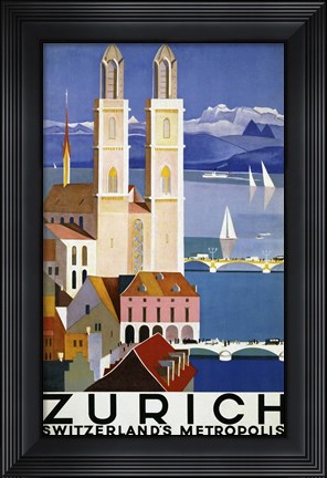 Framed Zurich Switzerland Print
